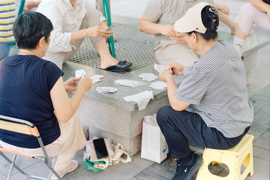 seniors playing cards together