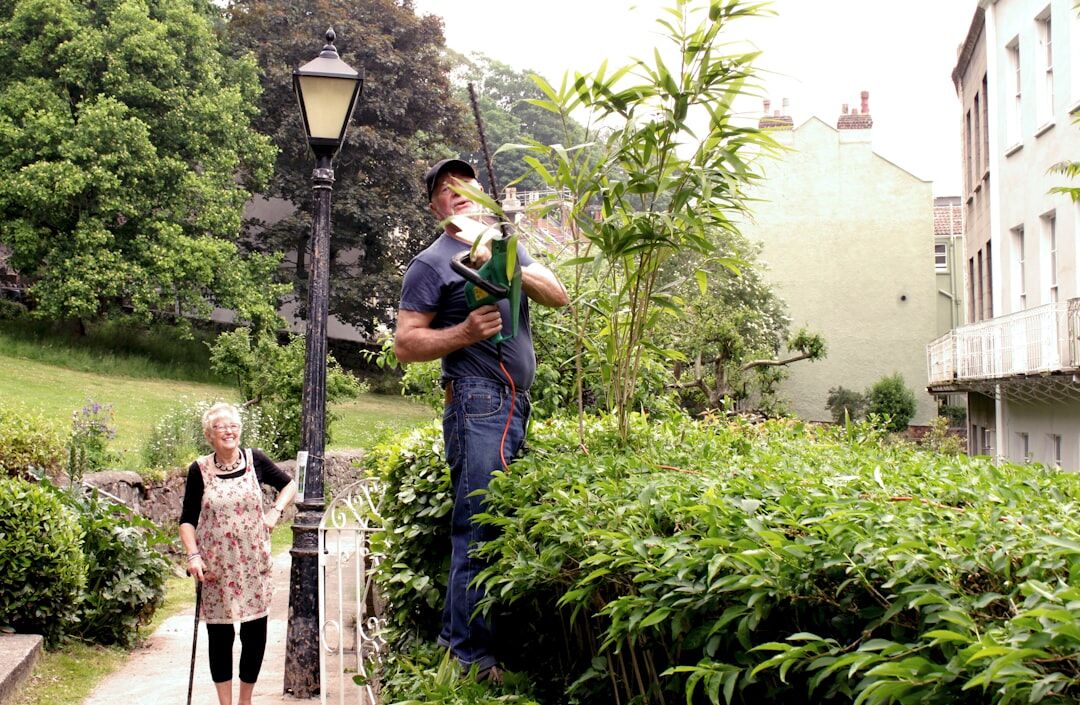 seniors gardening together