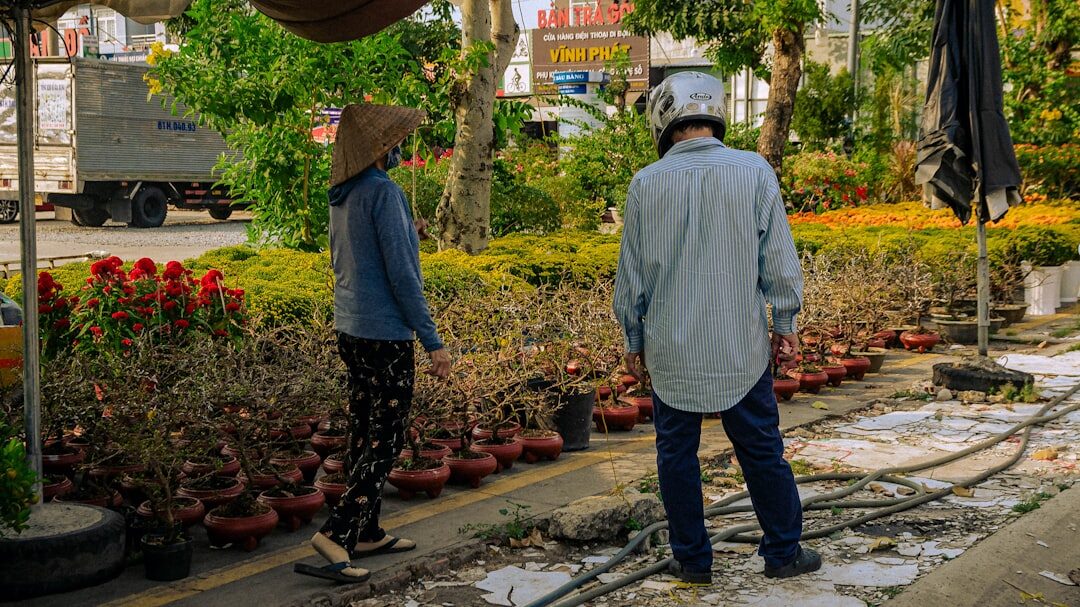 elderly people gardening